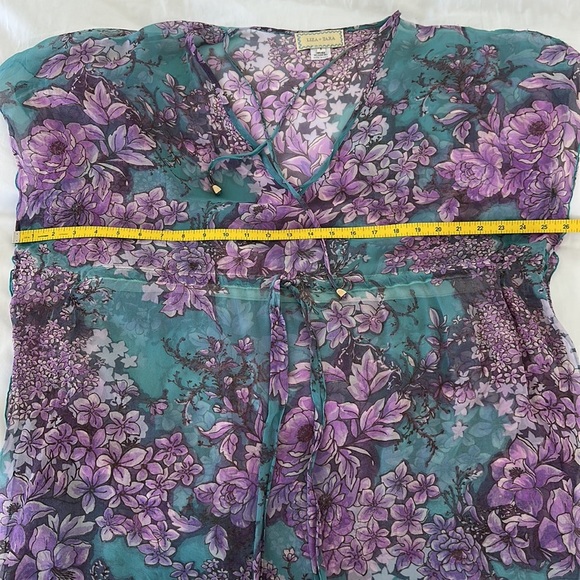 Vibrant spring colored Tunic- Top swim coverup Size S. - Picture 9 of 10